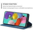 thumbnail image 4 of Premium PU Leather Flip Folio Case for Samsung Galaxy A51 (4G), Protective Case with Kickstand Card Slot Magnetic Closure Shockproof Wallet Cover for Samsung Galaxy A51 (4G) - Blue, 4 of 14