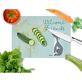 thumbnail image 2 of Welcome Friends Black White Greyhound Glass Cutting Board Large, 2 of 2