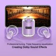 thumbnail image 5 of Earbuds Wireless, Hwkond Wireless Bluetooth Earphones, Digital Screen Display, No Sensation, Wearing Sleep Mini Good-quality Sleep Earphone, Purple, Up to 60% Off, 5 of 9