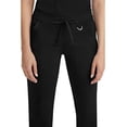 thumbnail image 3 of Healing Hands Purple Label Scrub Pants for Women Drawstring with 6 Pockets Black XL, 3 of 7