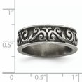 thumbnail image 6 of Chisel Titanium Grey Domed Lattice 8.0mm Band, 6 of 6