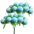 thumbnail image 1 of 20 piezas de accesorios navideños artificiales hechos a mano con bayas de espuma, flores y hojas Azul, 1 of 8