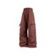 thumbnail image 3 of Amzcrzy Pantalones cargo para mujer: color liso, pierna ancha, múltiples bolsillos, transpirables, holgados y cómodos, resistentes al agua, con cremallera, tallas M-2XL. Rojo, 3 of 4