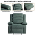 thumbnail image 3 of DREAMSIDEA Manual Wingback Recliner Chair Corduroy Recliners Sofa with Armrests & Backrest for Living Room, Pushback Recliner Wingback Chair Reading Chair( Green&3-Section Back, Set of 1), 3 of 6