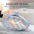 thumbnail image 4 of Yayeee Pillowcase Queen Size Set of 2 Satin Wrinkle Resistant Pillow Case, Purple Geometric, 4 of 8
