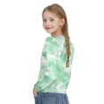 thumbnail image 6 of CHEEREAM Girls Casual Tunic Tops Tie Dye Knot Front Long Sleeve Loose Soft Blouse T-Shirt Size 4-12, 6 of 9