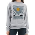 thumbnail image 3 of Big Size Journey Message Ring Spun Cotton Premium Long Sleeve Graphic Shirt - Heather Grey 2XL, 3 of 4