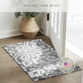 thumbnail image 2 of Maples Rugs Exeter Modern Floral Grey Washable Entryway Area Rug, 1'8 x 2'10, 2 of 7