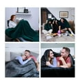 thumbnail image 6 of TiaGOC Oversized King Fleece Blanket 120x120 inches, Soft Cozy Warm Giant Extra Large 10'x10' Blanket for Bed, Sofa, Couch,Travel, Camping, California Huge Flannel Big Throw Blanket, Forest Green, 6 of 6
