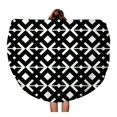 thumbnail image 1 of JSDART 60 inch Round Beach Towel Blanket Modern Abstract Geometric Black and White Pattern Rhombus Line Travel Circle Circular Towels Mat Tapestry Beach Throw, 1 of 2