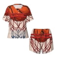 thumbnail image 4 of Lsque Basketball Shot Women's Short-Sleeved Pajama Set - 2 Piece Soft and Lightweight Sleepwear Set-XX-Large, 4 of 9
