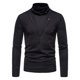 thumbnail image 1 of Hombres Falso Dos Solapa Diseño Sólido Casual Cuello Alto Base Pollover Camisa Blusa Pompotops oipoqjl29910, 1 of 9