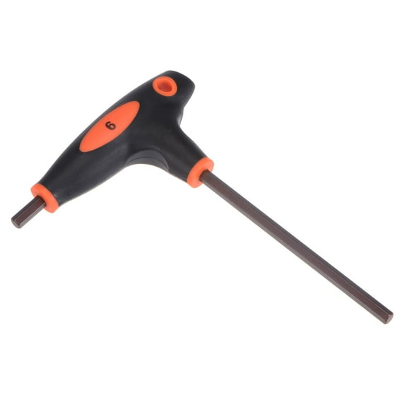 Uxcell 6mm Hex T-Handle Dual End Wrench Spanner, Metric S2 Steel