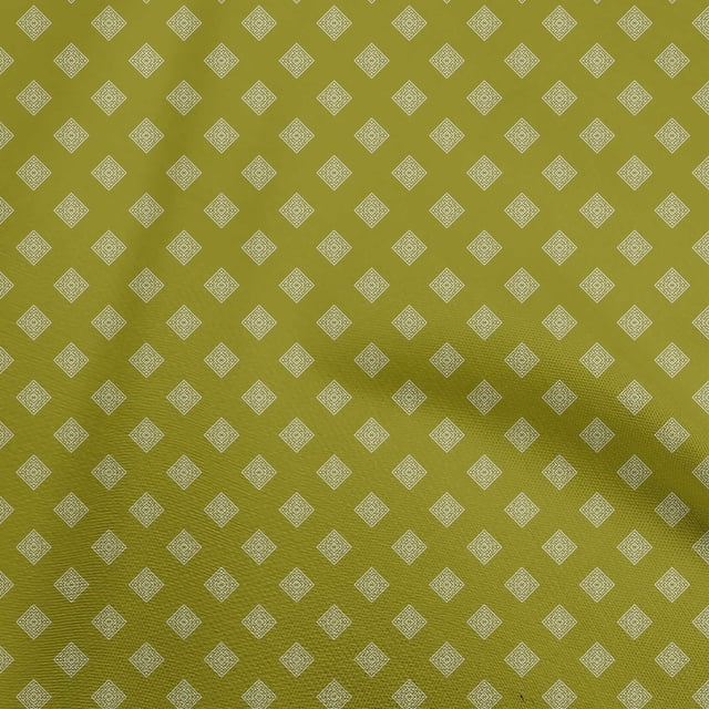 oneOone Rayon Lime Green Fabric Geometric Sewing Craft Projects Fabric Prints By Yard 56 Inch Wide