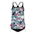 thumbnail image 6 of Jsaierl Tankini Swimsuits for Women Tummy Control Two Piece Bathing Suits Side Drawstring Swimwear with Sporty Swim Shorts, 6 of 6