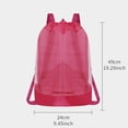 thumbnail image 5 of Shoreew Foldable Storage Bag Large Capacity Beach Bag Transparent Mesh Design Lightweight Swimming Backpack Beach Toy Organizer, 5 of 7