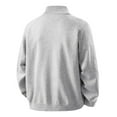 thumbnail image 3 of FAWUUDO Mens Lightweight Fleece Jackets with Quarter Zip Up and Stand Collar Hoodless Soft Warm Coats Casual Sportswear Gray, 3 of 5