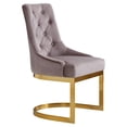 thumbnail image 2 of Chic Home Greta Dining Chair Button Tufted Velvet Upholstery (Set of 2), Blush, 2 of 10
