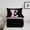 Black Pale Ivory, variant on Manfei Monogrammed Girl Bedding Comforter Set, Personalized Initial M Twin Comforter Sets, Princess Bow Knot Bedding Set, Black Pink Bedroom Decor, Reversible 2 Pieces