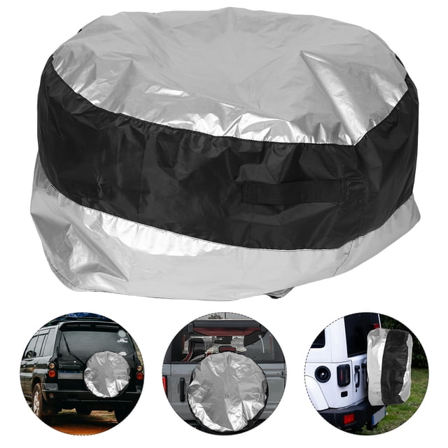 CHICHUMID 1Ensemble Housse de Roue de Camping en Polyester Imperméable Résistant aux Taches 31.4x31.4x18.5 Po