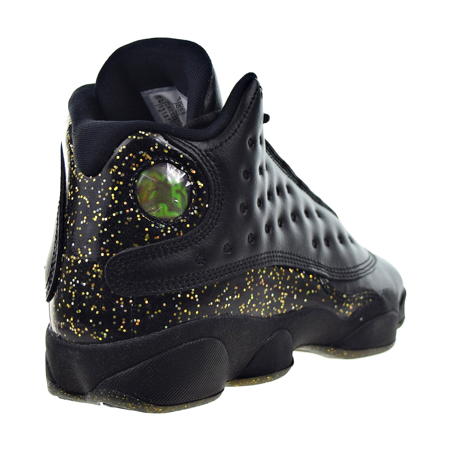 Air Jordan  Retro "Gold Glitter" Big Kids' Shoes Black Metallic