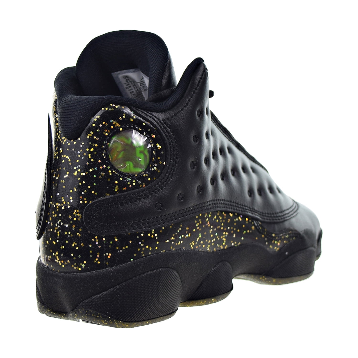 Air Jordan Retro 13 GS 'Gold Glitter' Sneakers | Black | Kids Size 4.5