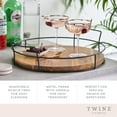thumbnail image 2 of Twine Acacia Wooden Tray, Serving Tray, Cocktail Tray, Party Tray, Set of 1, 2 of 5