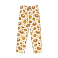 thumbnail image 6 of Uemuo Pumpkin Maple Leaves Pattern Men's Wide Leg Palazzo Lounge Pants with Pockets Light Weight Loose Comfy Casual Pajama Pants-, 6 of 9