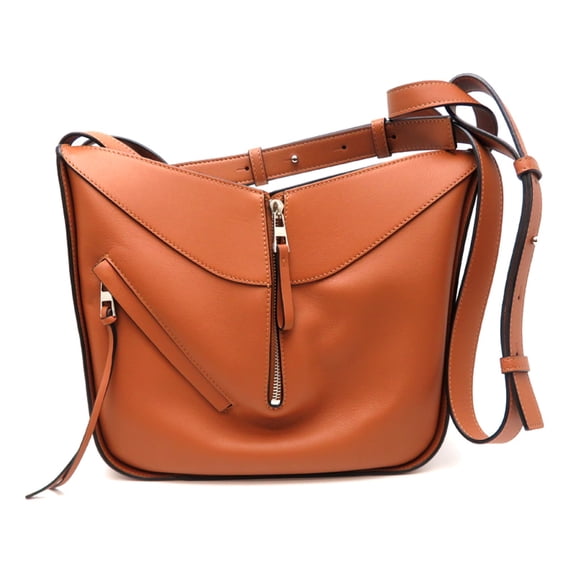 Pre-Owned Loewe Hammock Bag, Small, Women's Shoulder 387.30.S35, Classic Calfskin, Tan (Good)