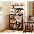 thumbnail image 6 of Amadwell 4-Tier Kitchen Storage Shelf Organizer Bakers Rack with Power Outlets, Coffee Bar & Microwave Stand, 6 of 9