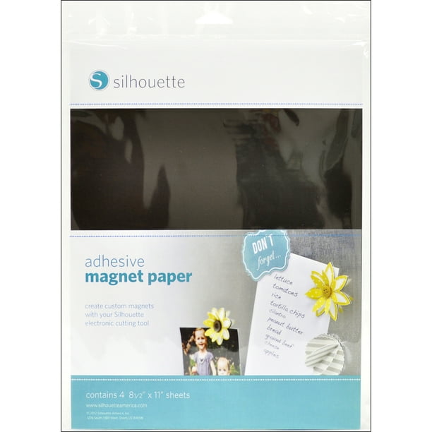 Silhouette Papier Magnétique Adhésif 8,5"X11" 4/emballage