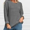 thumbnail image 2 of ShomPort Women's Classic Lightweight Sweater Long Sleeve Solid Color Lounge Shirts Pullover, 2 of 6