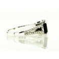 thumbnail image 5 of Black Diamond Split Shank Engagement Ring Radiant Shape 14K White Gold 3.76 TCW, 5 of 10