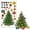 Christmas Tree, variant on Build-Your-Own Nativity Scene Sticker Sheets, Makes 12