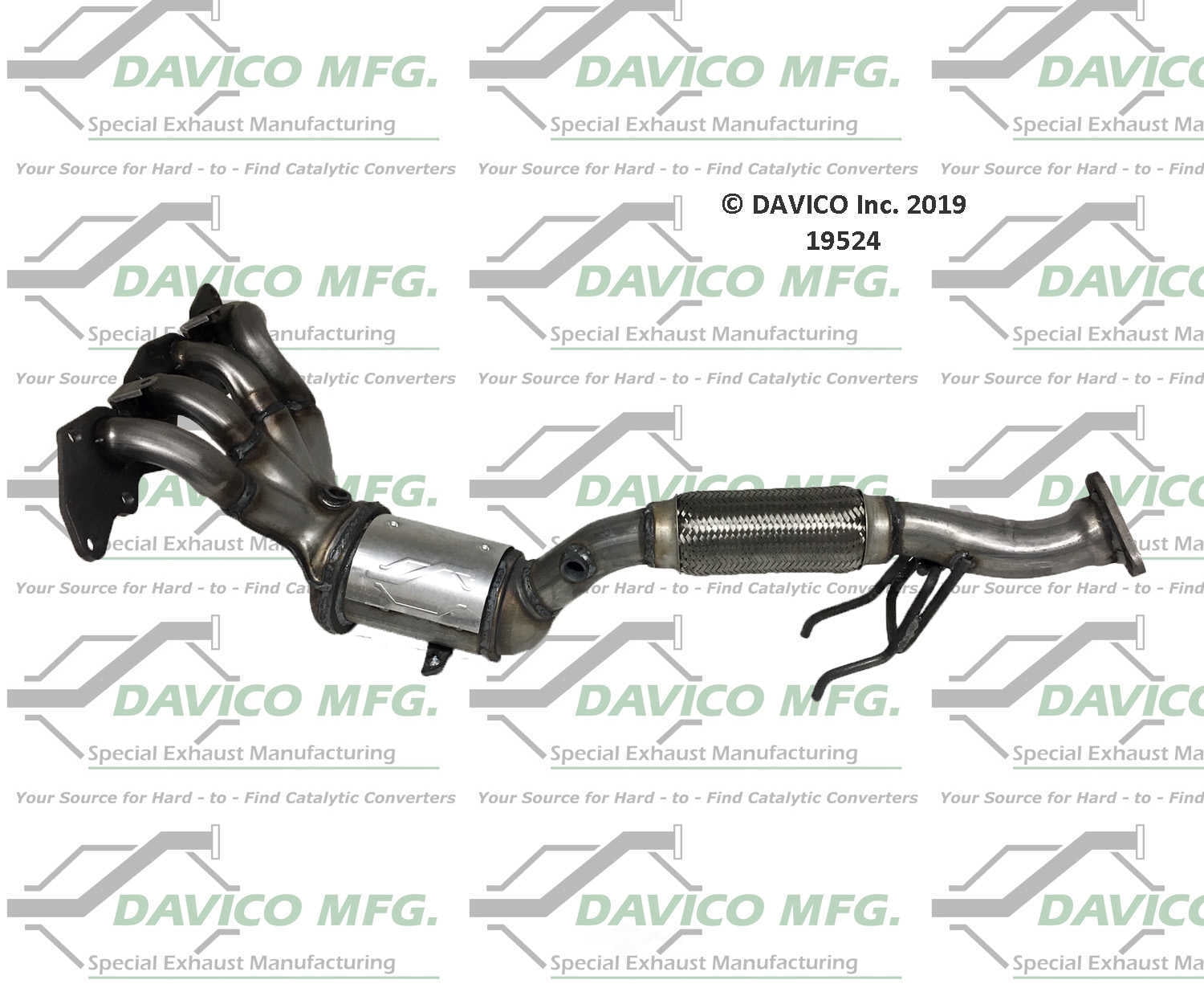 Davico Mfg 19524 Direct-Fit Catalytic Converter - Manifold