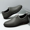 thumbnail image 2 of Men's Brown Full Grain Leather Slip-On Comfort Walking Casual Shoes, 2 of 5