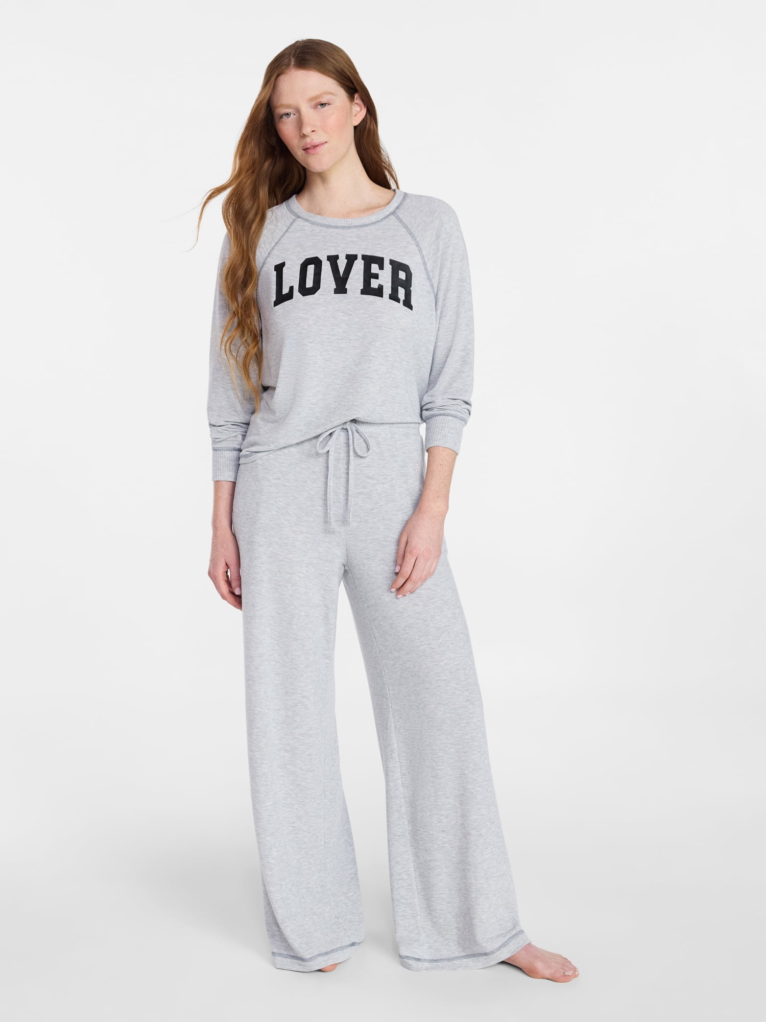 Joyspun Women's Cozy Lounge Collection Hacci Knit Sleep Pants, 29” Inseam, Sizes XS to 3X