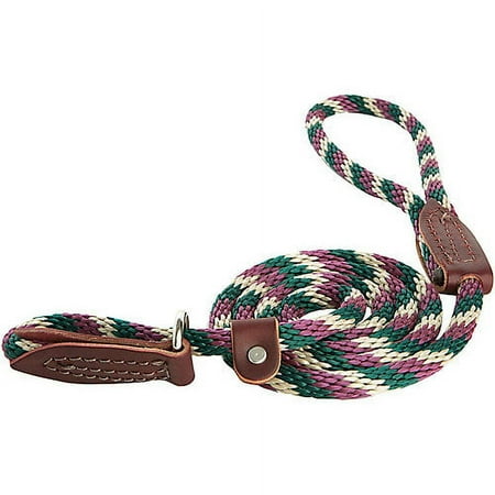 UPC: 0024764232330 | Slip Lead for Dogs 4 Foot Green/Burgundy/Tan