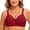 Wine, variant on Dpjklzsn Women's Ribbed Wireless Support Bra, Full Coverage