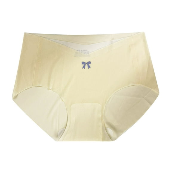 Rohuuque Women's Bikini Bottom Invisibles Ice Silk Panties Low Rise No Show Soft Breathable Underwear for Sport Running Casual Beige