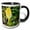 Black/White, variant on 3drose, Usa, Washington, Bainbridge, Skunk Cabbage Flora - Us48 Tdr0940 - Trish Drury, 11oz Two-tone Blue Mug