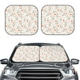 thumbnail image 2 of Goofa Flower Rabbit Pattern 2 Piece Car Windshield Sun Shade Foldable | Front Windshield Shade for Sun, Heat and UV Rays | Sunshade for Car Front Window-Medium, 2 of 7