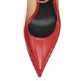 thumbnail image 4 of FSJ Women Sexy Pointed Toe Platform Pumps Buckled Ankle Strap High Block Heels Glossy Evening Night Dressy Shoes Size 9.5 Red, 4 of 4