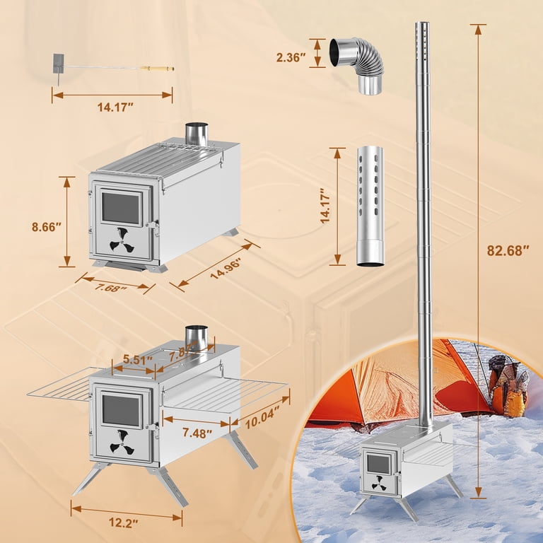 Lilypelle, Tent Wood Stove, 15 Lilypelle, Tent Wood Stove, 15
