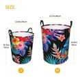 thumbnail image 3 of Picia Tropical Palm Leaves Large Laundry Basket, Waterproof, Freestanding Laundry Hamper, Collapsible Tall Clothes Hamper with Extended Handles-Small, 3 of 8