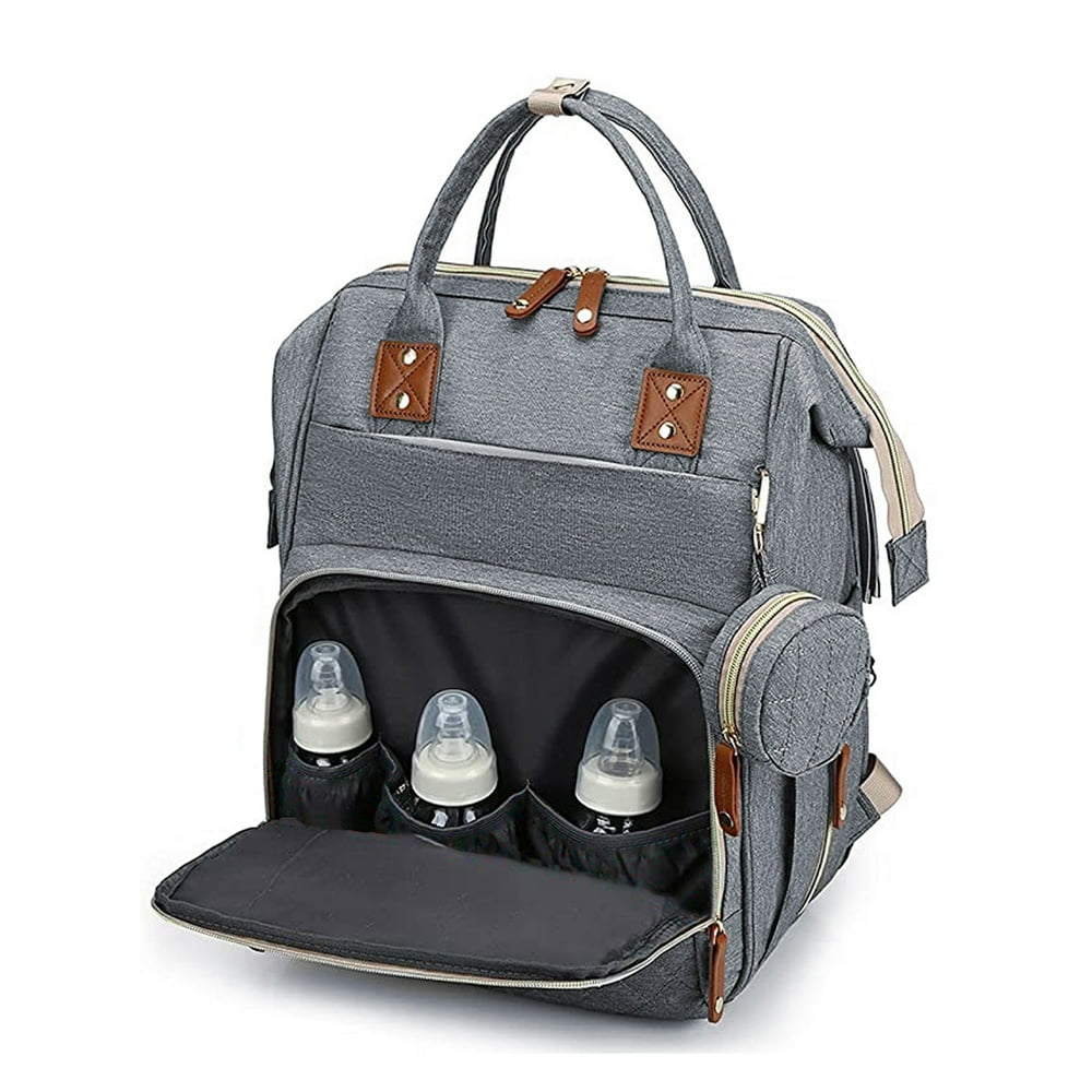 MOMIGO Diaper Bag Backpack, Travel Baby Bags with USB Charging, Waterproof Diaper Pouch with