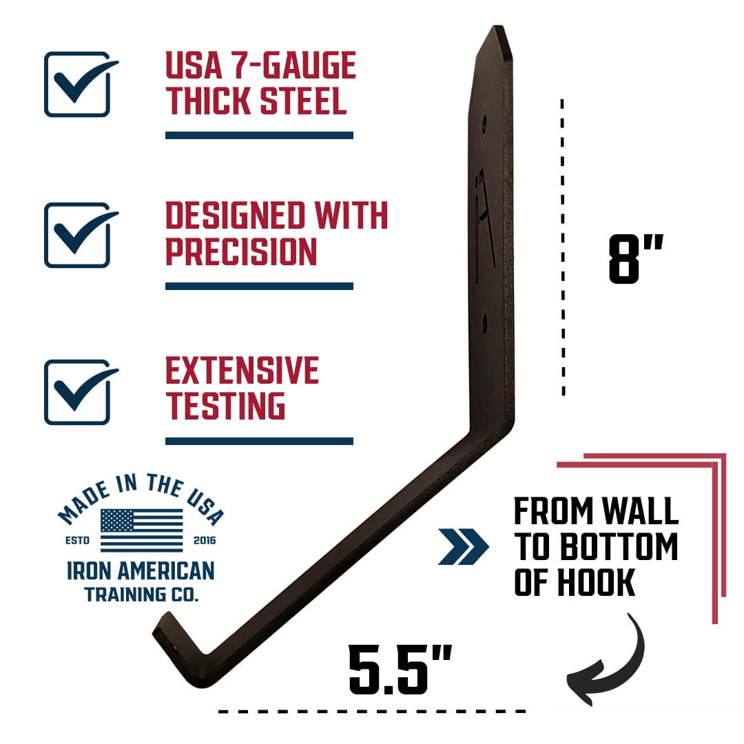 IRON AMERICAN Kettlebell Gym Storage Wall Hook