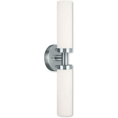 

Livex Lighting 10104-91 Aero 2-Light Bath Light Brushed Nickel 4.5 Hx18 W