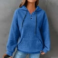 thumbnail image 2 of FAIWAD Casual Hoodies Pullover for Women Round Sleeve Long Sleeve Sweatshirt Drawstring Loose Tops, 2 of 7
