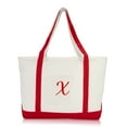thumbnail image 2 of DALIX Premium Canvas Tote Bags Red Shoulder Bag Personalized Gifts X, 2 of 8